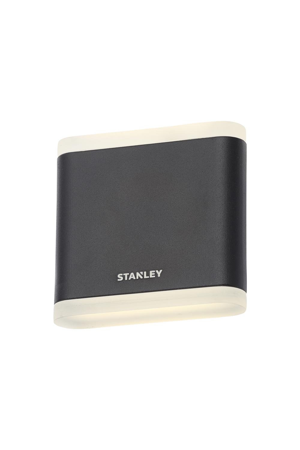 Stanley Large Flush Aluminium LED Up/Down Wall Light 10w 4000K, Black, 11 x 17.5 x 2.9