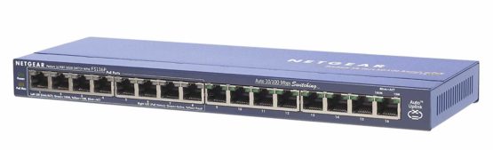 Netgear ProSAFE 16-Port 10/100 Fast Ethernet Unmanaged Switch with 8x POE