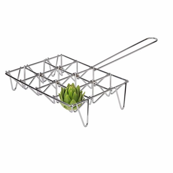 Sauvic VEGETABLE GRILL RACK 12 UNITS, Silver, 33.5x50x8.5 cm