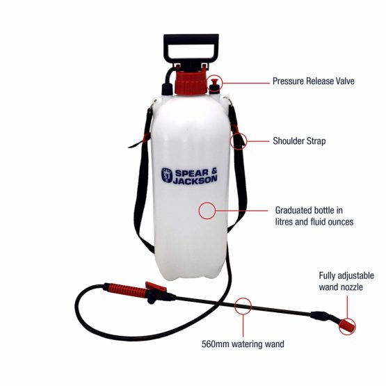 Spear and Jackson 8LPAPS 8 Litre Pump Action Pressure Sprayer - Image 2