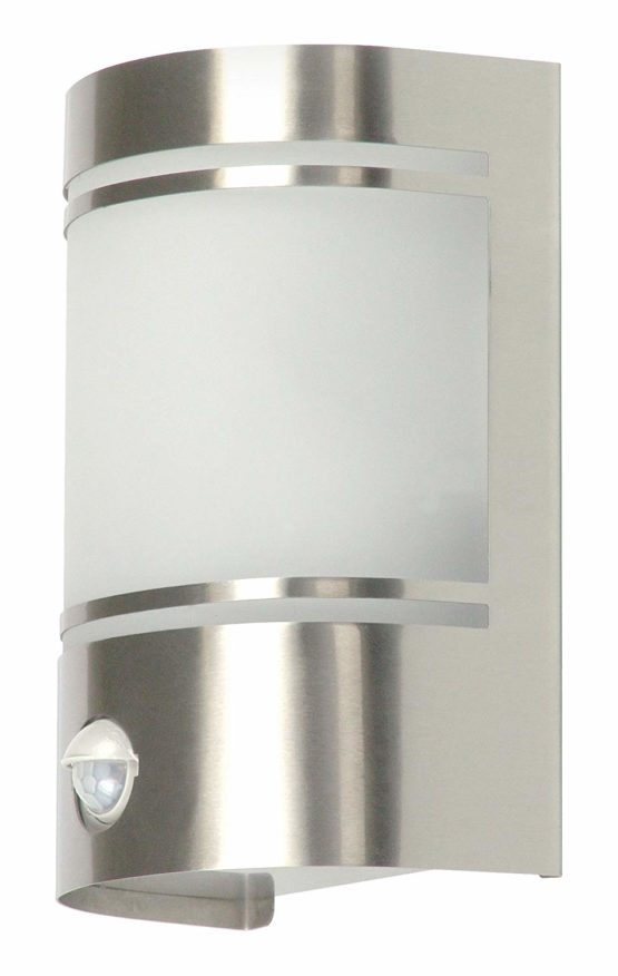 Smartwares 5000.299 Alicante Wall light – Stainless steel – Motion sensor – E27 fitting