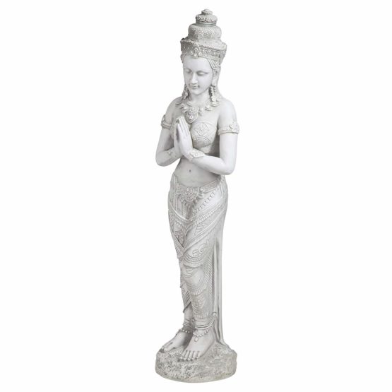 Design Toscano KY1459 Thai Teppanom Beautiful Being Asian Decor Garden Statue, 89 cm, Polyresin, Antique Stone - Image 3