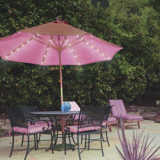 GardenKraft 17660 54 LED Parasol Timer Lights | Warm White |Auto Timer Functionality | Indoor/Outdoor String Lights - Image 2