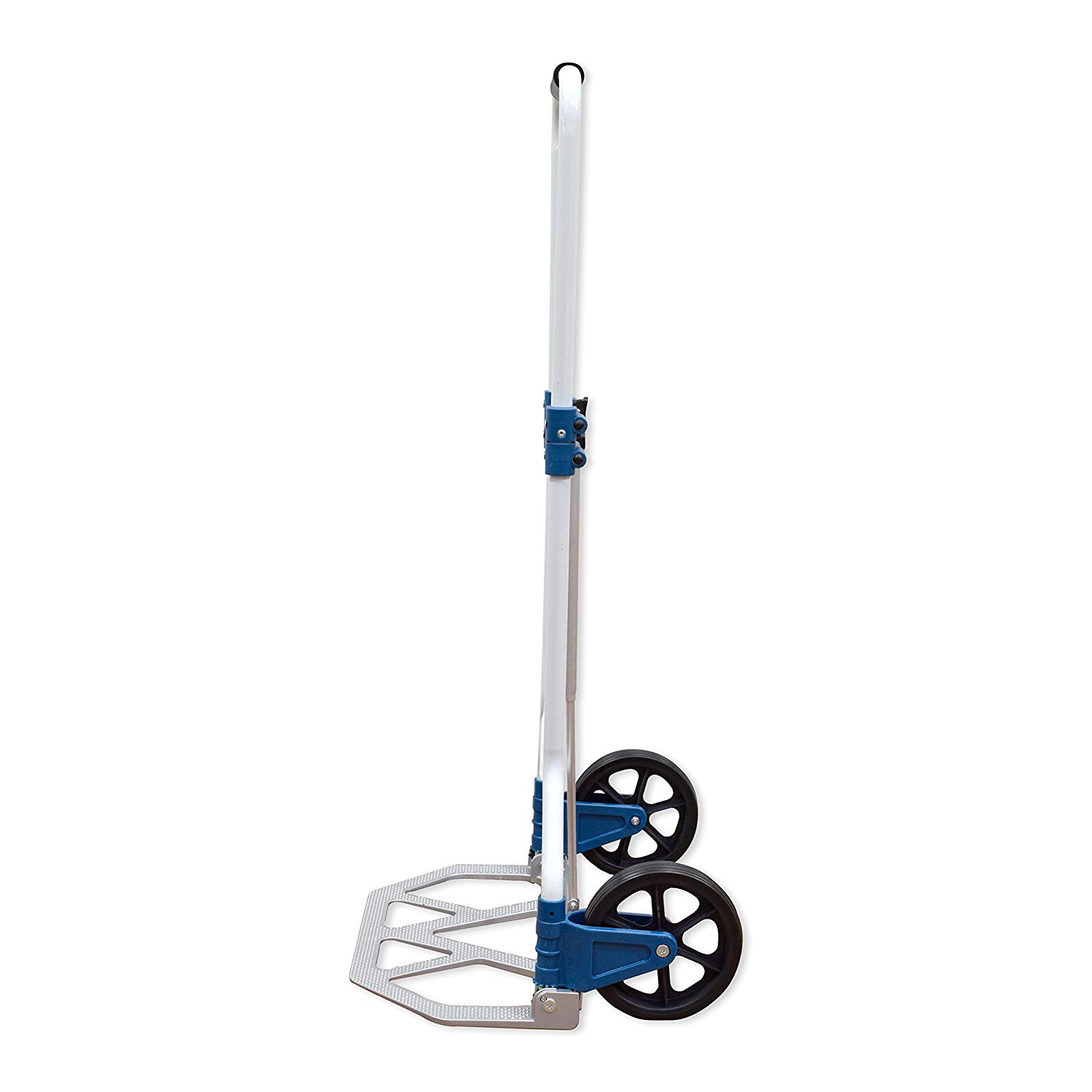 Ferrestock FSKCAR090 Folding Hand Trolley, Made of Aluminum, Height Adjustable, Safety Lock, Rubberized Handle, for Loads, Grey - Image 3