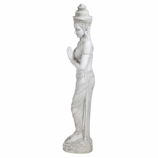 Design Toscano KY1459 Thai Teppanom Beautiful Being Asian Decor Garden Statue, 89 cm, Polyresin, Antique Stone - Image 4