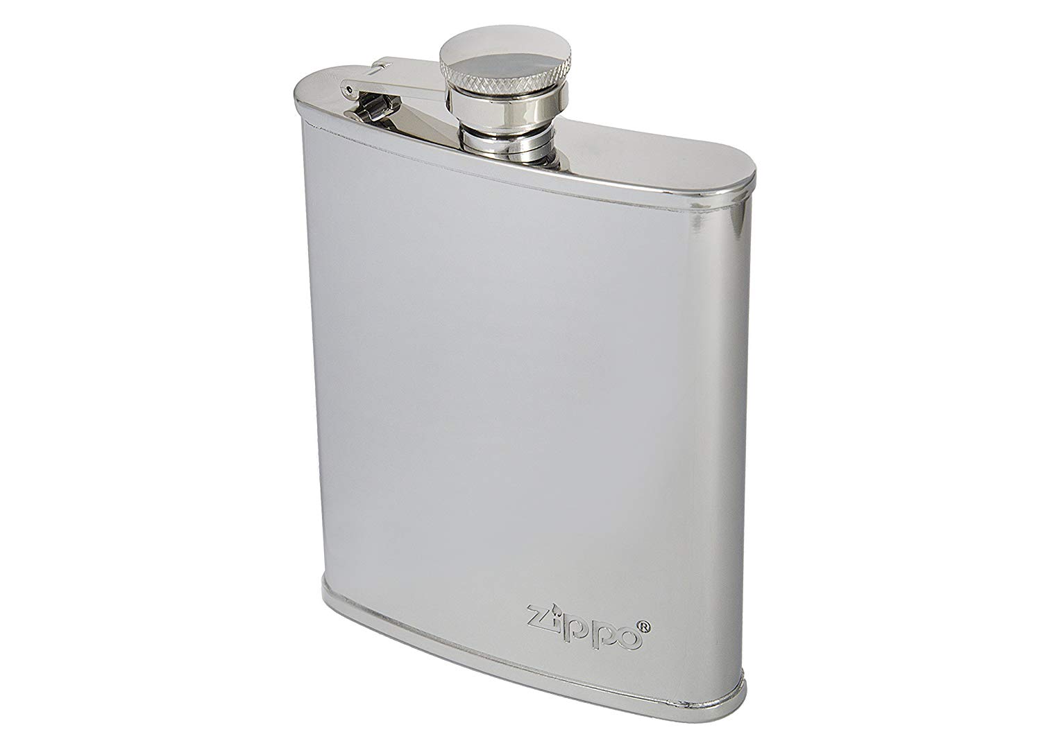 Zippo - Hip Flask, Stainless Steel, Silver, 177 ml, Polished, Ideal for Hiking and Outdoor Activities