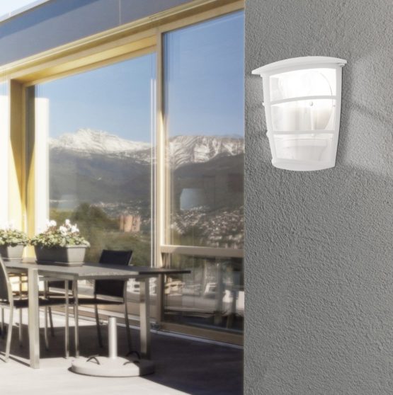 EGLO Outdoor Wall Light, Cast Aluminium, E27, 60 W, White - Image 2