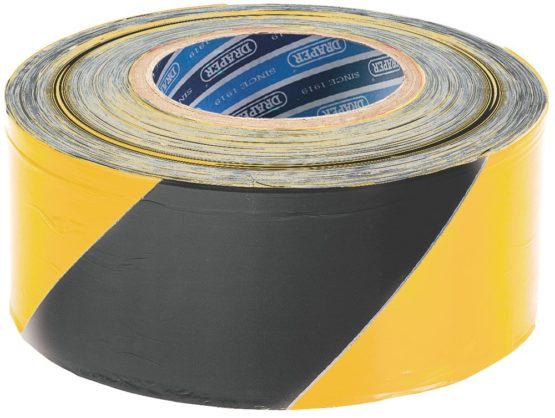 Draper 69009 Cordon, 72 mm x 500 m, yellow-black