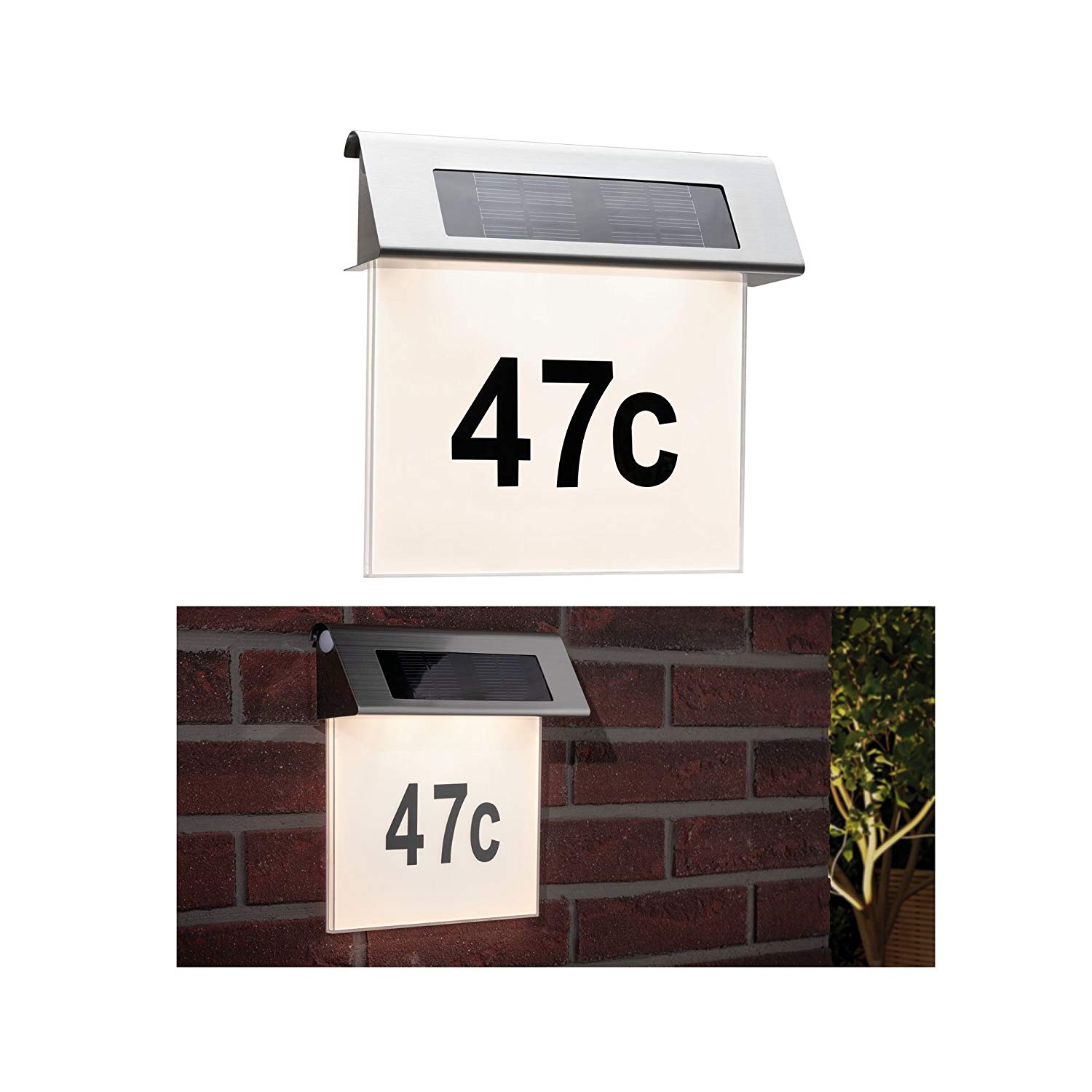 Special Solar House Number Light IP44 LED 1x0.2W Stain/Wh Stainless Steel/ACR