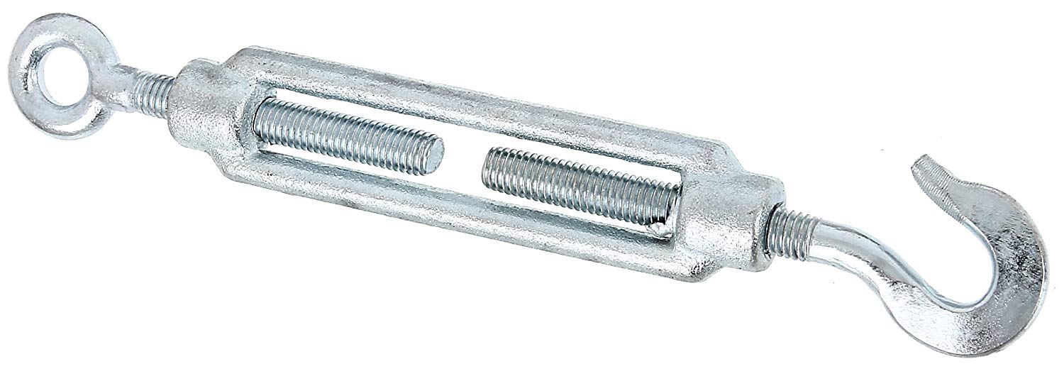 Tension Lock with Hook and Eyelet Galvanised M8 / 165 mm