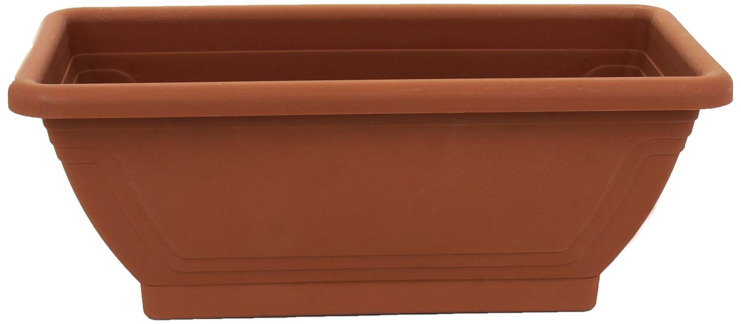 Terra window box+tray 40 cm, terracotta BigaMart