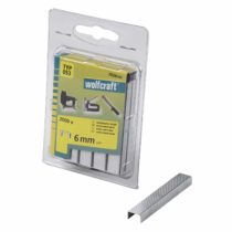 Wolfcraft 7026000 6mm Type 053 Extra Hard Steel Broad Back Staples, black