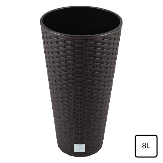Prosper Plast DRTUS200-440U 17 x 4.2 x 17 cm "Rato" Tubus Flowerpot - Dark Brown - Image 4