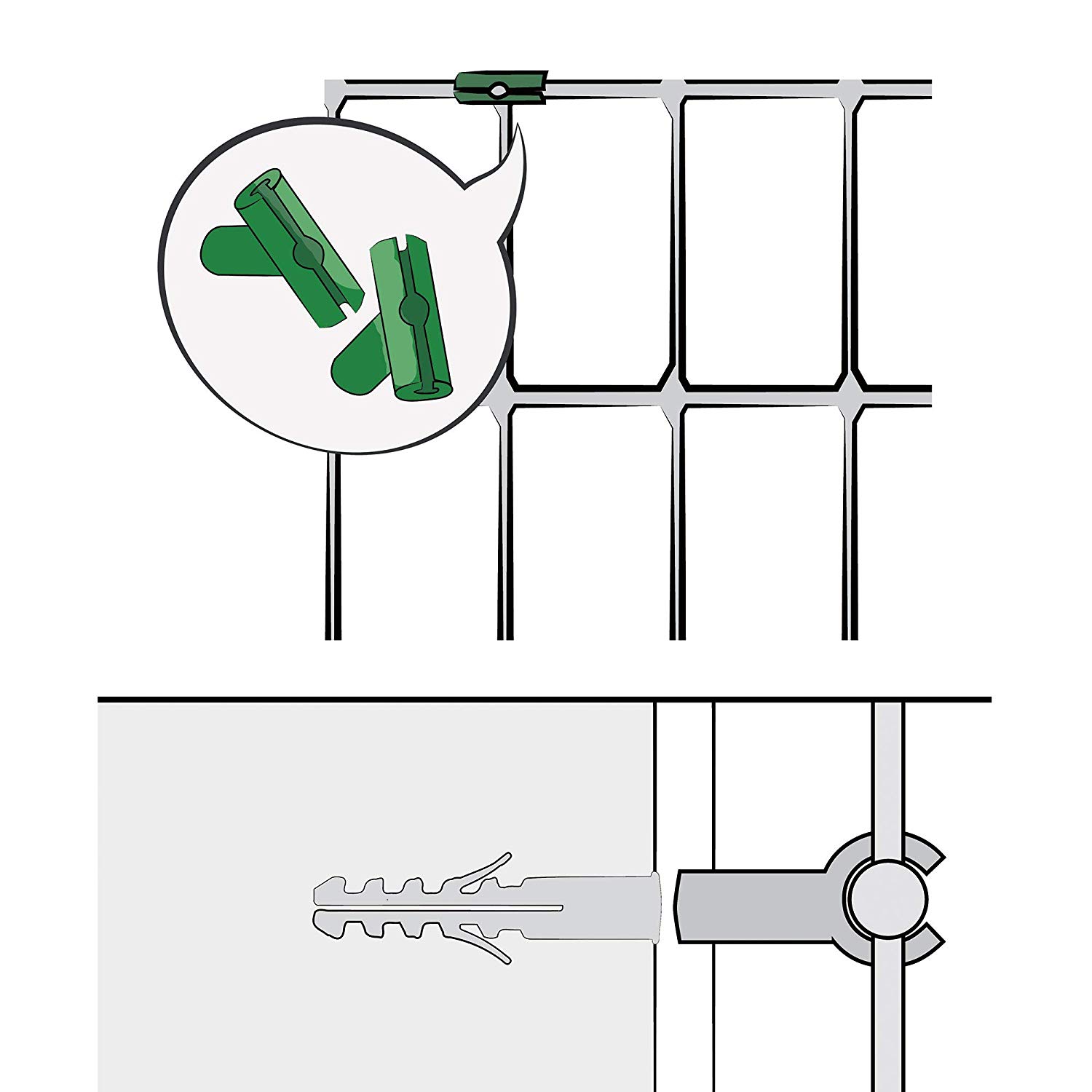 Provence Outillage 06855Attachment for Fence Wall Stickers Green - Image 3