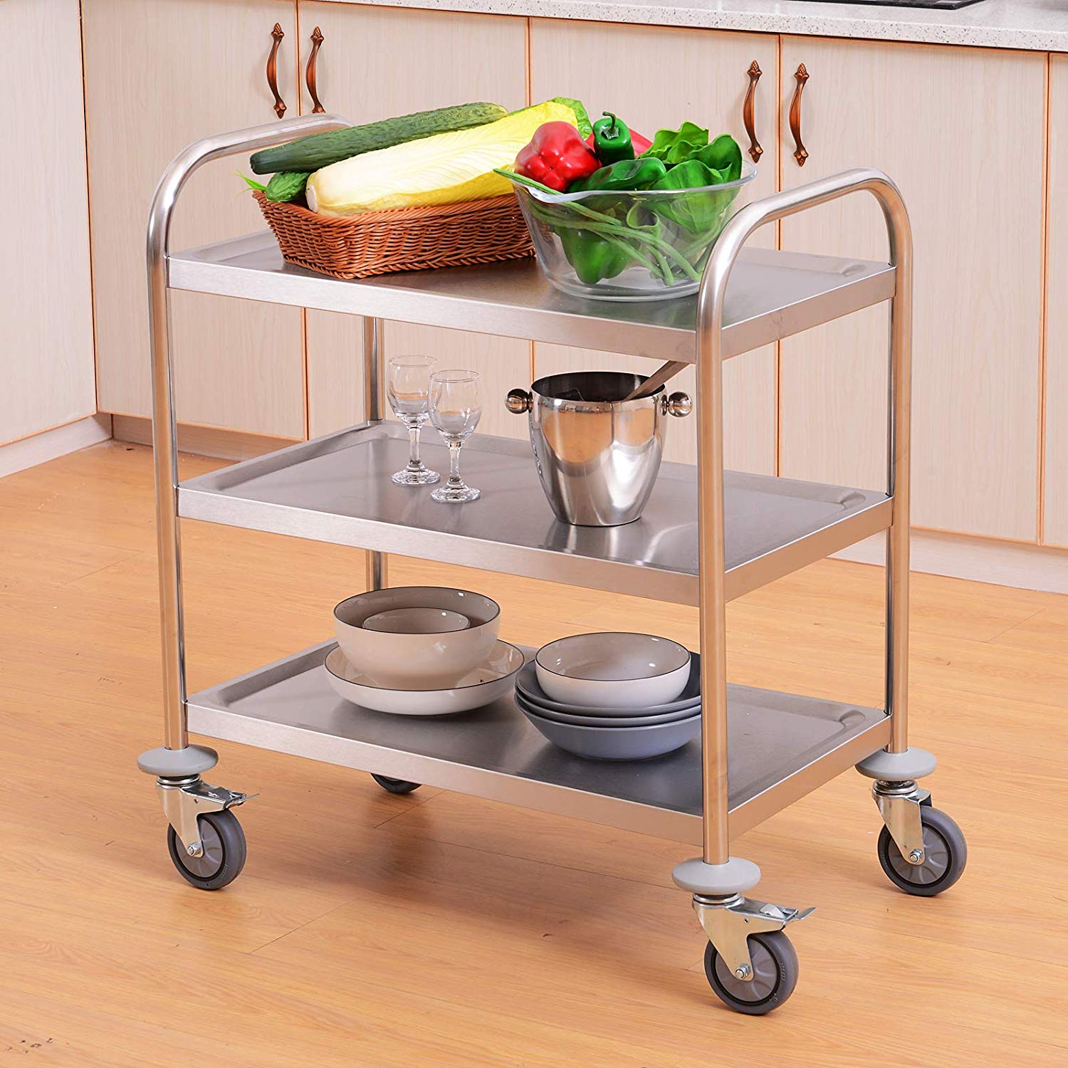 steel kitchen cart