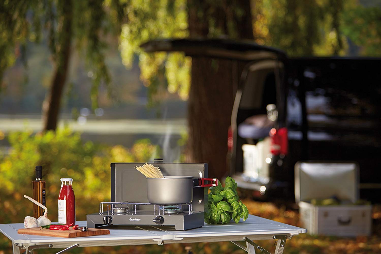 Enders 1790 Canberra 2-Burner Camping Stove, Camping Accessories, Silver, Normal - Image 3
