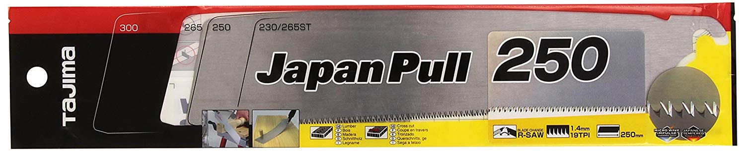 Tajima 4781050 250mm Japanese Rapid Pull Saw Blade, Black, 250mm