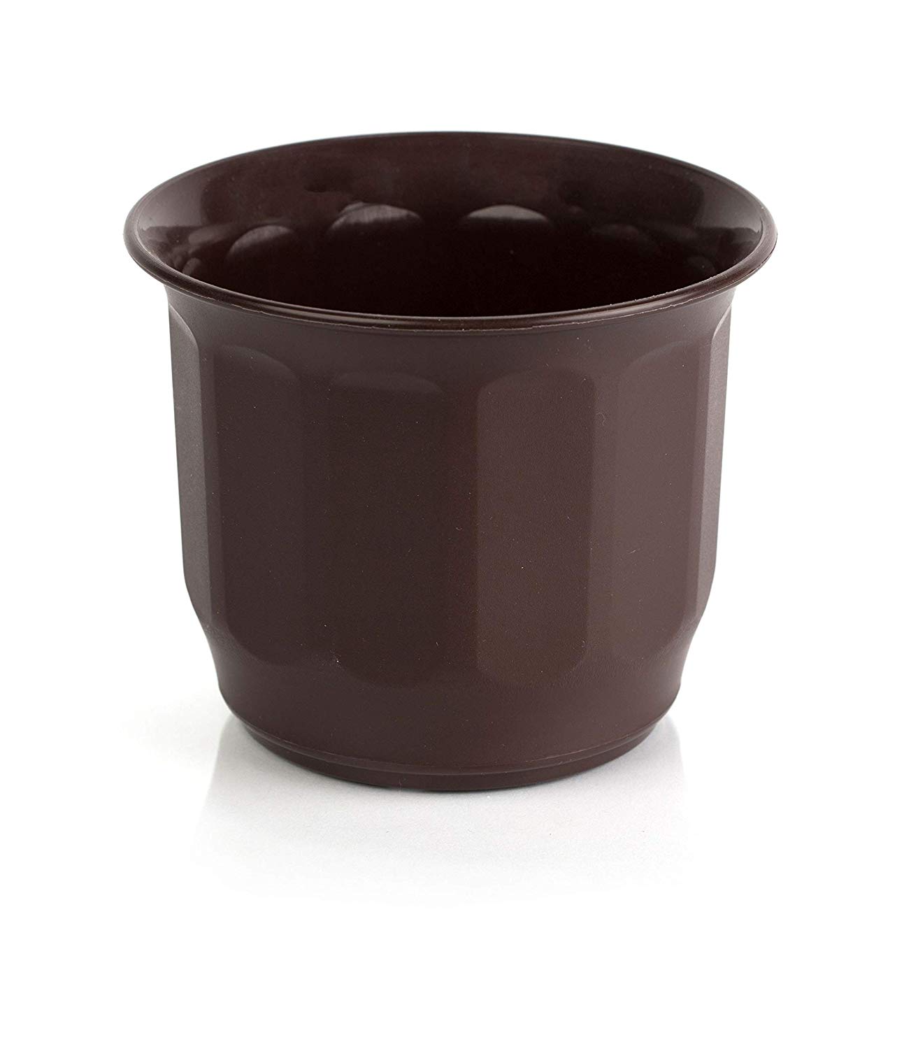 Kimmel Flower Pot Plant Pot Diameter 12 cm with Hole Brown Small