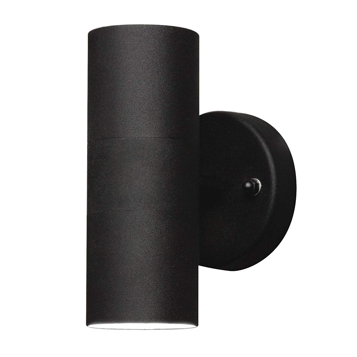 Konstsmide Outdoor Wall Light Mains Powered/Modena Up Down Modern Lantern/2 x 35 W GU10 Max Lamp/Clear Glass Lens/IP44/Outside Light Matt Black