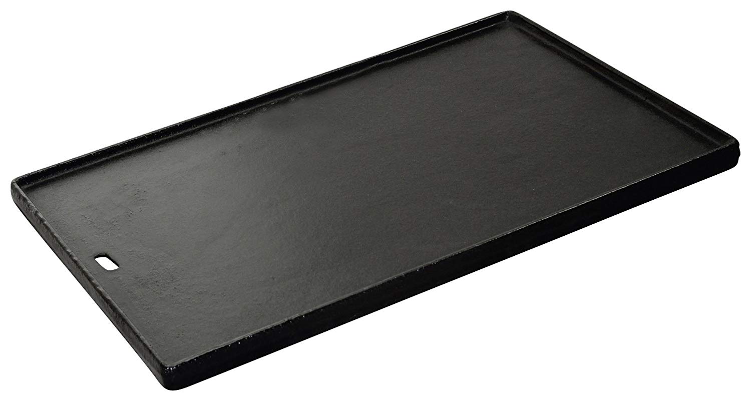Enders SWITCH GRID reversible cast iron griddle gas barbecue Kansas Pro 4 SIK Turbo, 7789, Black, 44.5 x 29.5 x 1 cm
