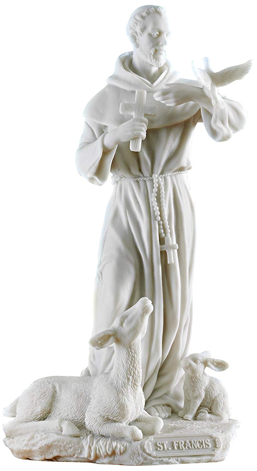 Design Toscano WU76058 Saint Francis of Assisi Bonded Marble Resin ...