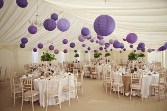 A Liittle Tree Mixed Paper Lanterns Purple Lilac 24(14x8+10x12)