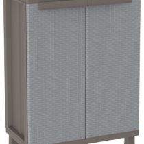 Terry, Jrattan 68, 2 Door Cabinet with 1 Internal Shelf. Color: Gray, Material: Plastic, Dimensions: 68X37.5X91.5 cm