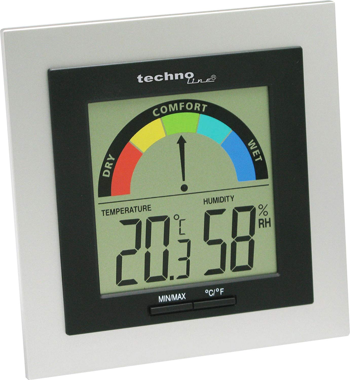 Technoline WS 9430 Weather Station - Black/Silver, 11.4x1.6x11.6 cm