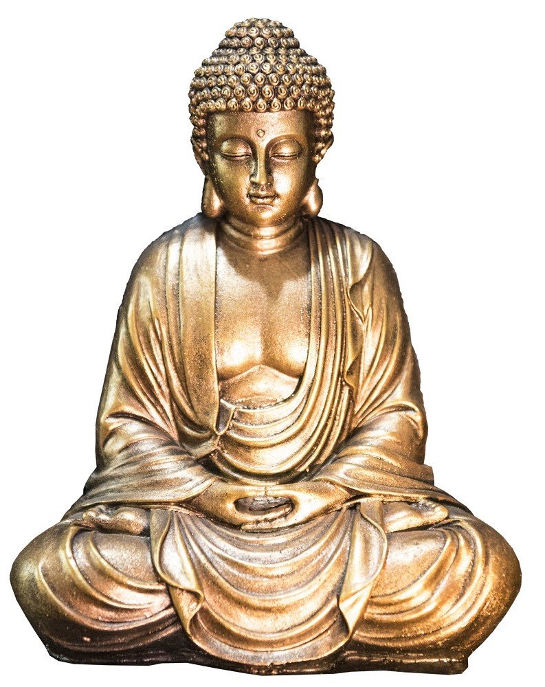 Zen'Light Gold Meditation Buddha Statue Zen and Feng Shui Decoration Bring a Soothing and Relaxing Atmosphere to Your Home Lucky Charm Statue