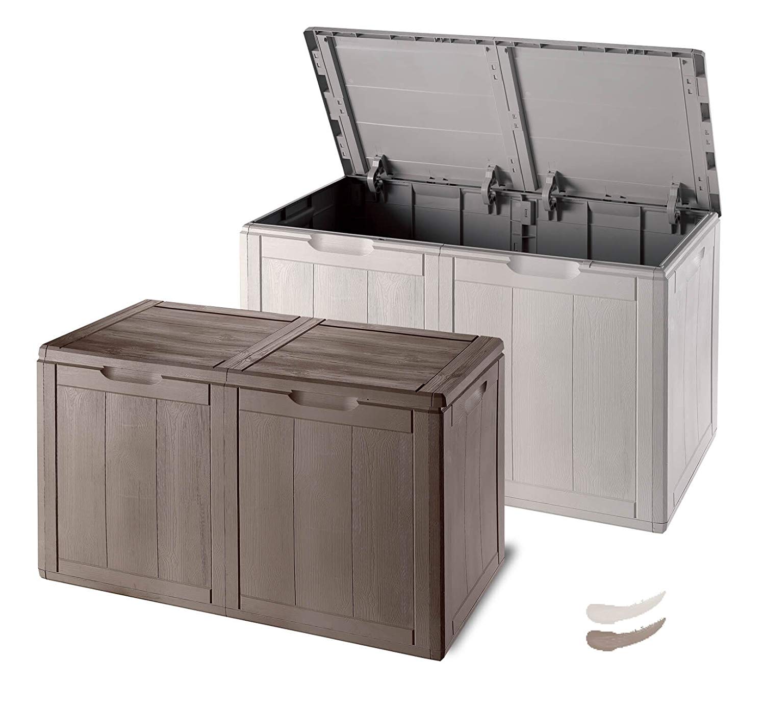groundlevel Amazing Weatherproof Outdoor Garden Storage Box Brown Medium… BigaMart