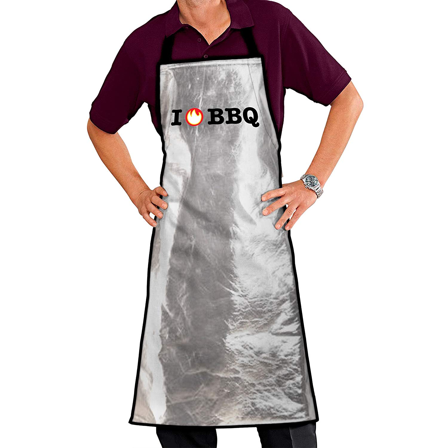 FuegoNet 231457 - Apron to protect from splashes, silver, 60 x 90 cm - Image 2