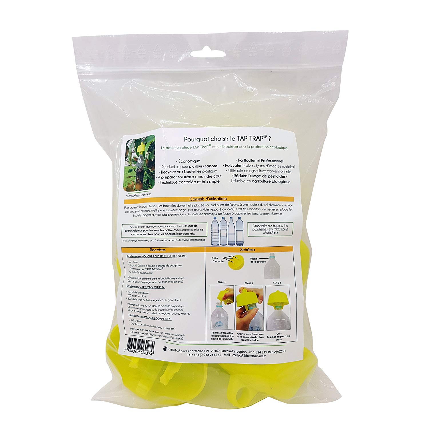 Terra Nostra Trap for Wasp, Hornets, Fruit Flies and Olive Flies. Economic, Comes with Bait Recipes - Image 2