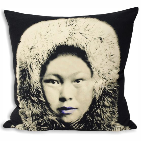 Riva Paoletti "MONOCHROME Eskimo" Cushion Covers, Black/Grey, 55 x 55 cm