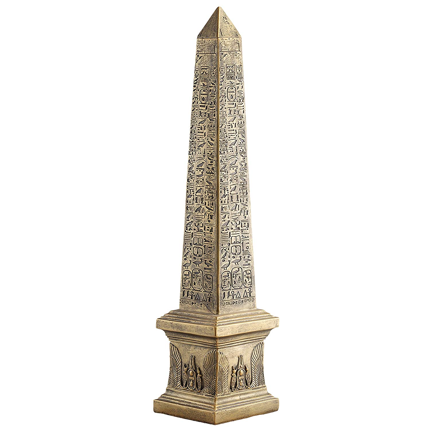 Design Toscano CL51714 Golden Obelisk of Ancient Egypt Statue, 67.5 cm, Gold