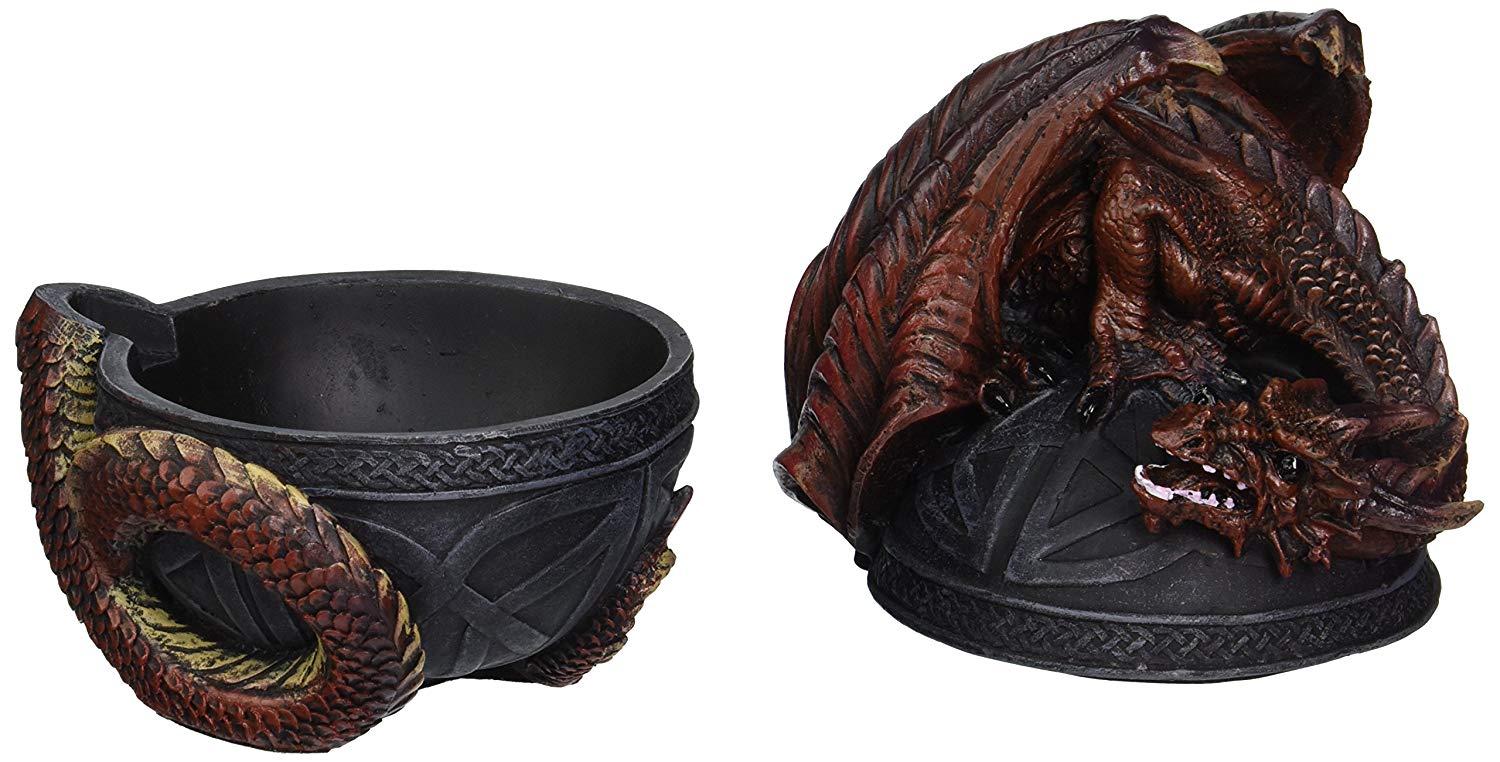 Design Toscano Dragon Protector of the Celtic Orb Sculptural Box, Full Color - Image 2