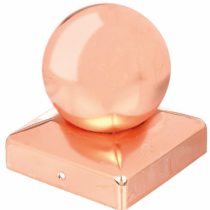 Post Cap for Wooden Posts with Ball Head 90 x 90 mm / 1 STK. Material: Kupfer