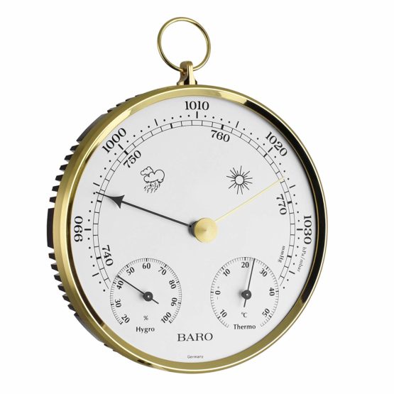 TFA 20.3006.32 Baro-Thermo-Hygrometer in Housing with Brass Ring
