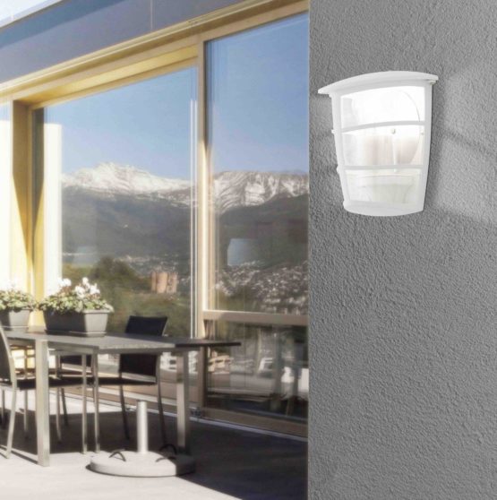 EGLO Outdoor Wall Light, Cast Aluminium, E27, 60 W, White - Image 3
