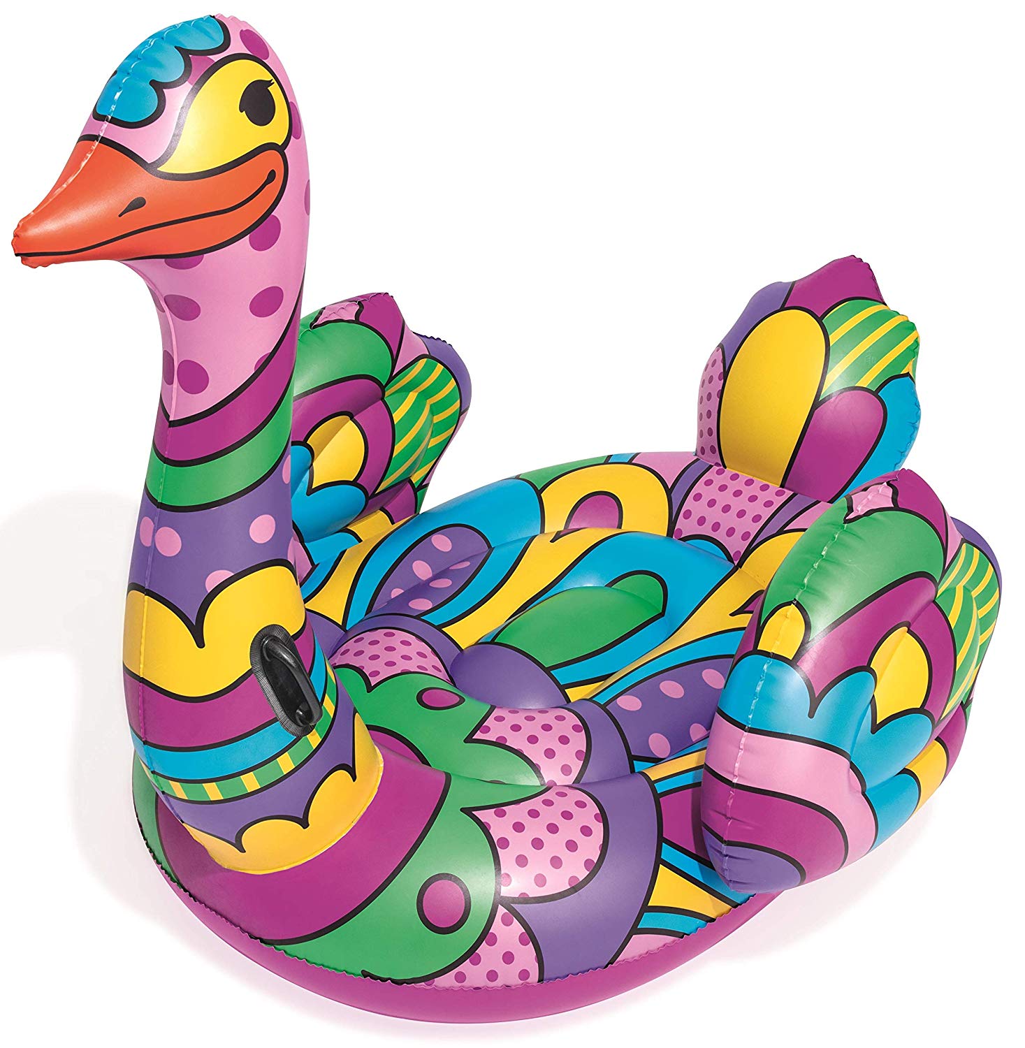 Bestway Inflatable Ostrich Pool Float, Ride-On Toy with Pop-Art Design, Multi-Colour, 1.90m x 1.66m