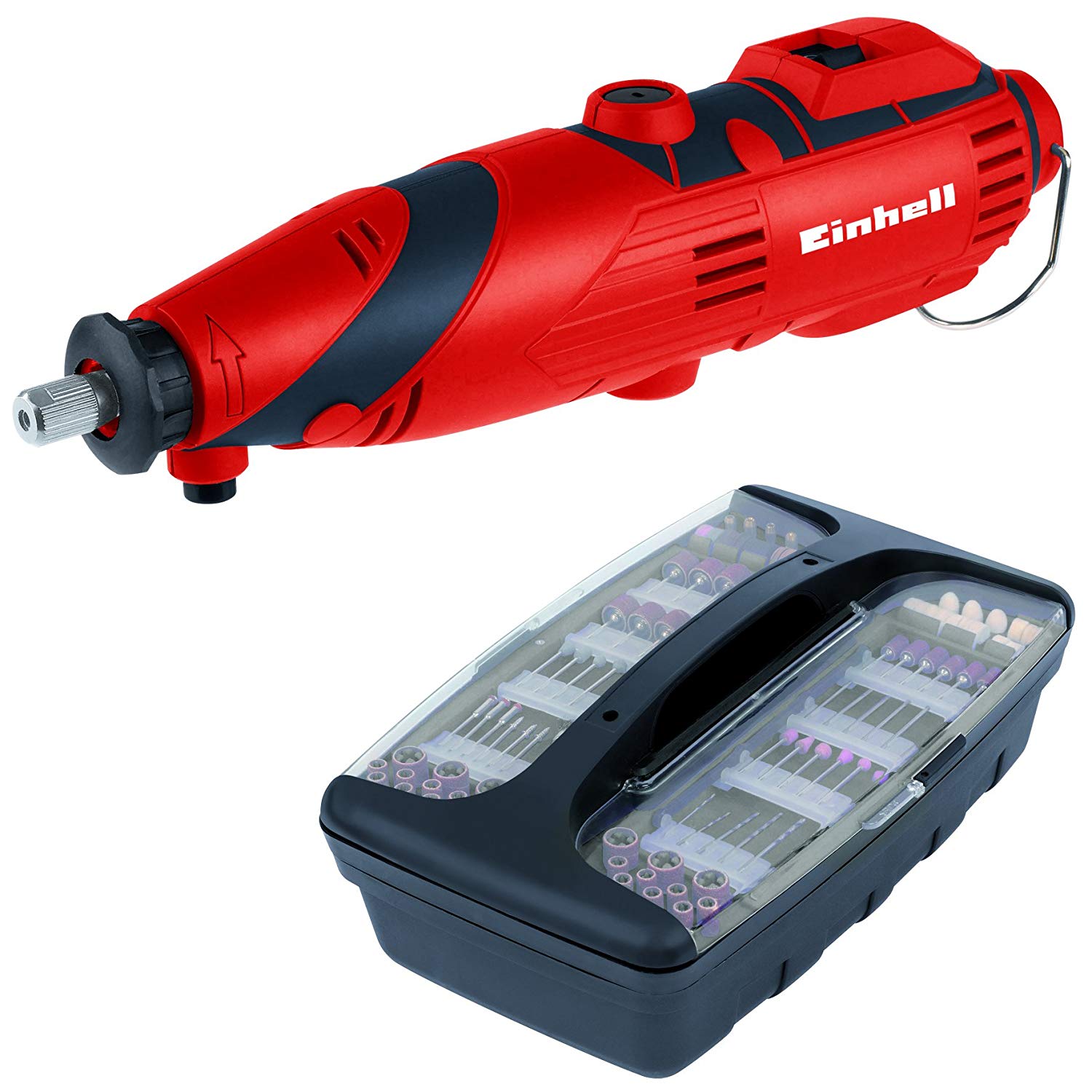 Einhell Grinding and Engraving Tool 135W, 10000-32000 1/Min Speed, Telescopic Stand, Flexible Shaft, Incl. Accessory and Storage Case TC-MG 135 E