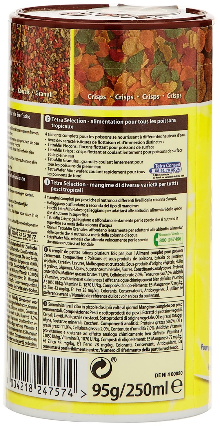 Tetra Selection (main food mix in 4 varieties for ornamental fish of all water zones), pack of 2 (2 x 250 ml can) - Image 3