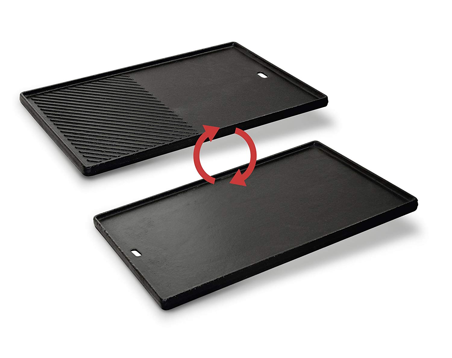 Enders SWITCH GRID reversible cast iron griddle gas barbecue Kansas Pro 4 SIK Turbo, 7789, Black, 44.5 x 29.5 x 1 cm - Image 2