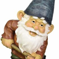 Garden Gnome Statue - Bulldoze the Dirty Hoe - Outdoor Garden Gnomes - Funny Lawn Gnome Statues