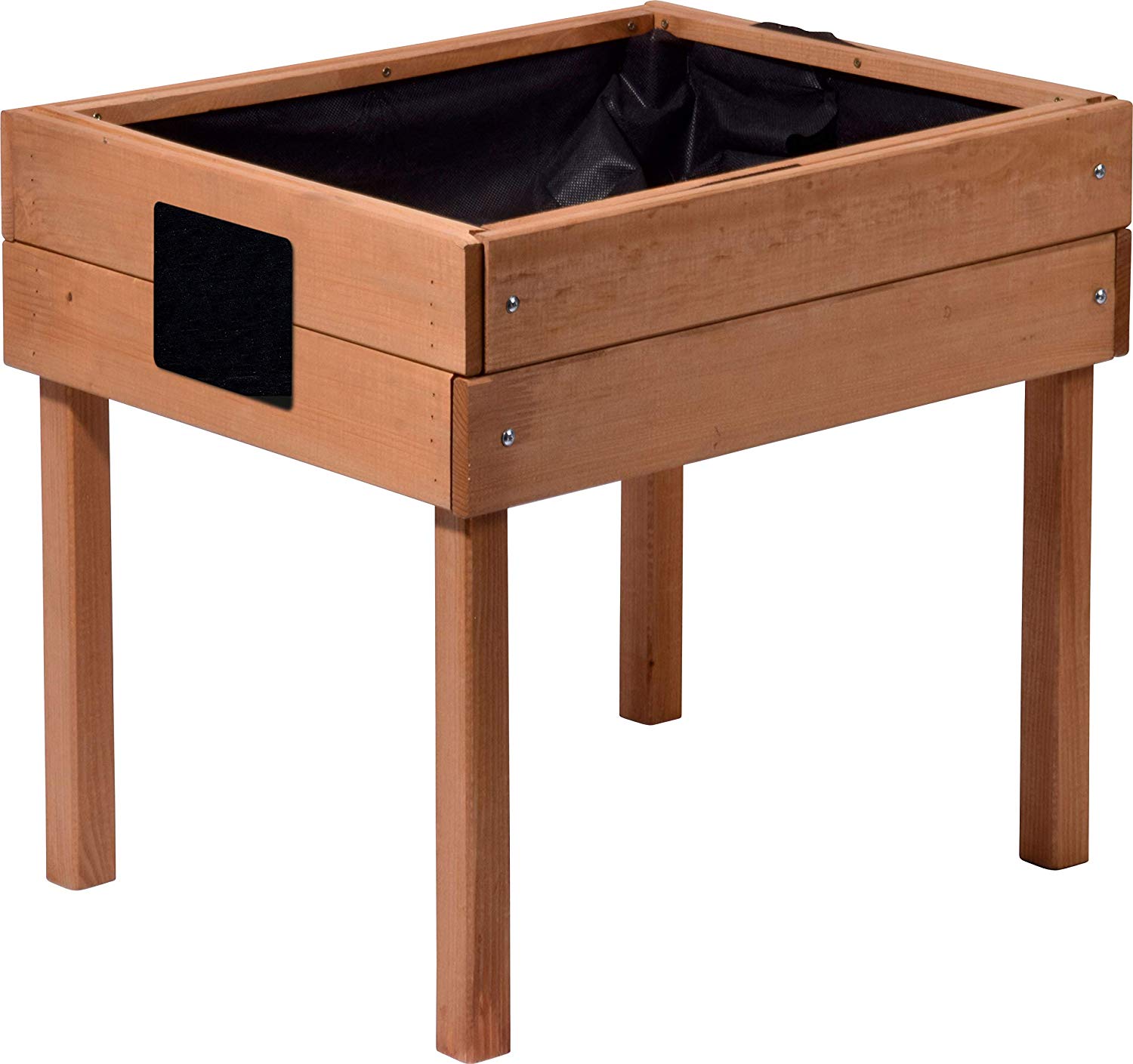 dobar® 58510FSC Children's Raised Bed with Chalkboard, Mini Raised Bed Wood, Raised Planter for Children Salad Bed on Stilts