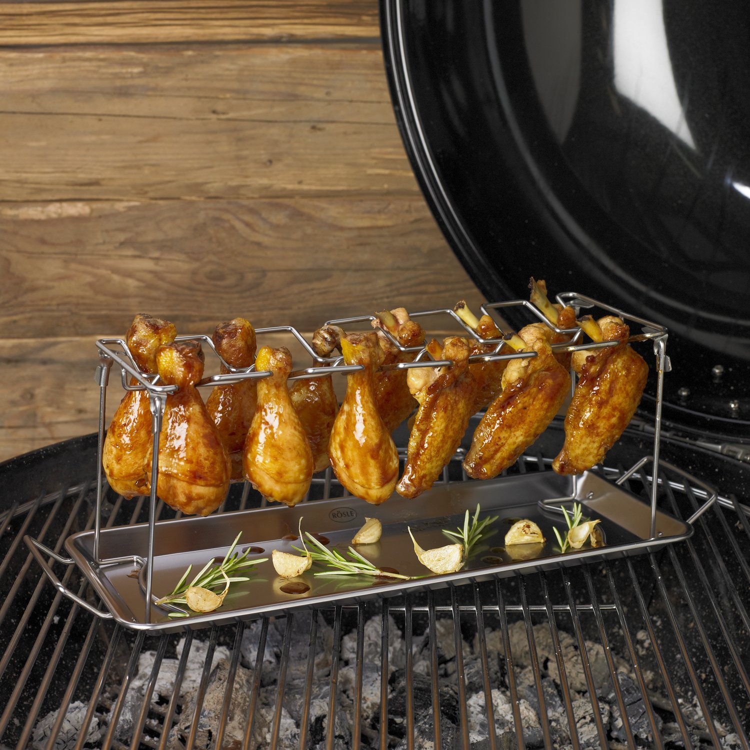 RÖSLE 25144 Chicken Wings Rack, Stainless Steel, 47x16.5x5 cm - Image 2