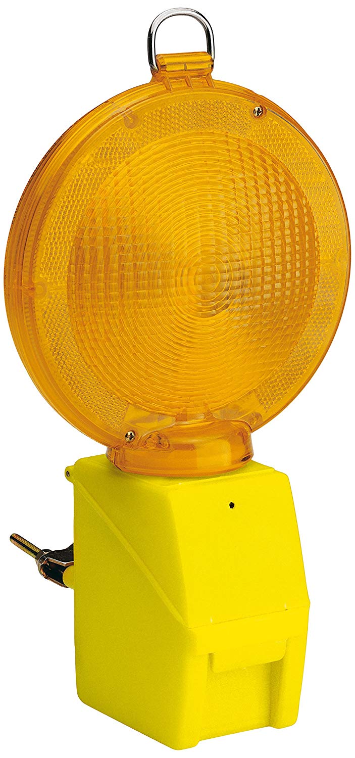 2-LED road flasher. With twilight sensor. Choice of steady or flashing light. Works with 1 x 4R25 (not included).