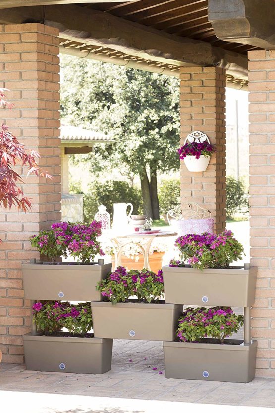 Bama 32022 Modular Brick Planters, Taupe, 59x23x27 cm - Image 3