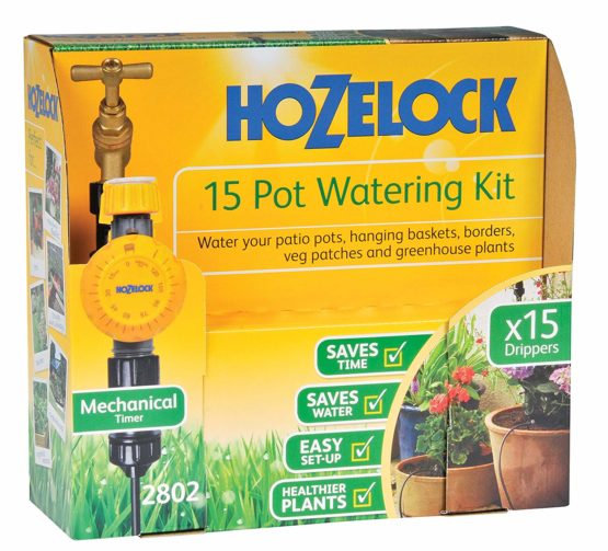 Hozelock Ltd 15 Pot Watering Kit and Mechanical Timer with Automatic Off Function
