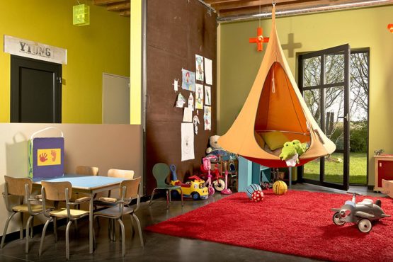 Cacoon Single Indoor/Outdoor Hanging Chair Ø1.5 m, Mango Orange - Image 2