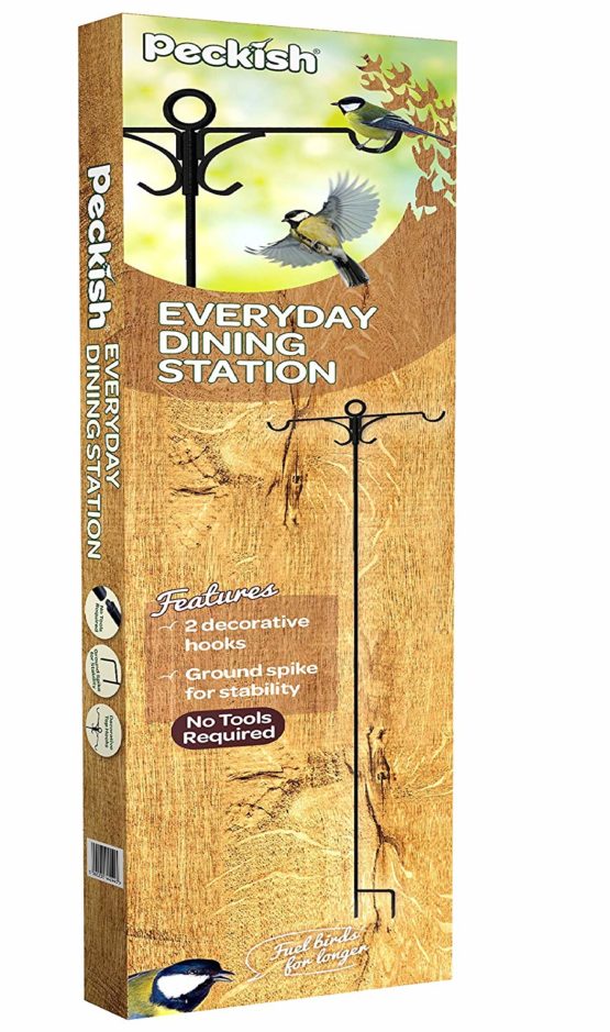 Peckish Everyday Dining Bird Feeder Station-Black